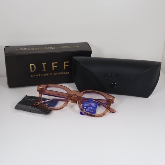 DIFF EYEWEAR SUMMER CF-BB175 CAFE OLE Blue Light Glasses 47mm - Picture 1 of 8